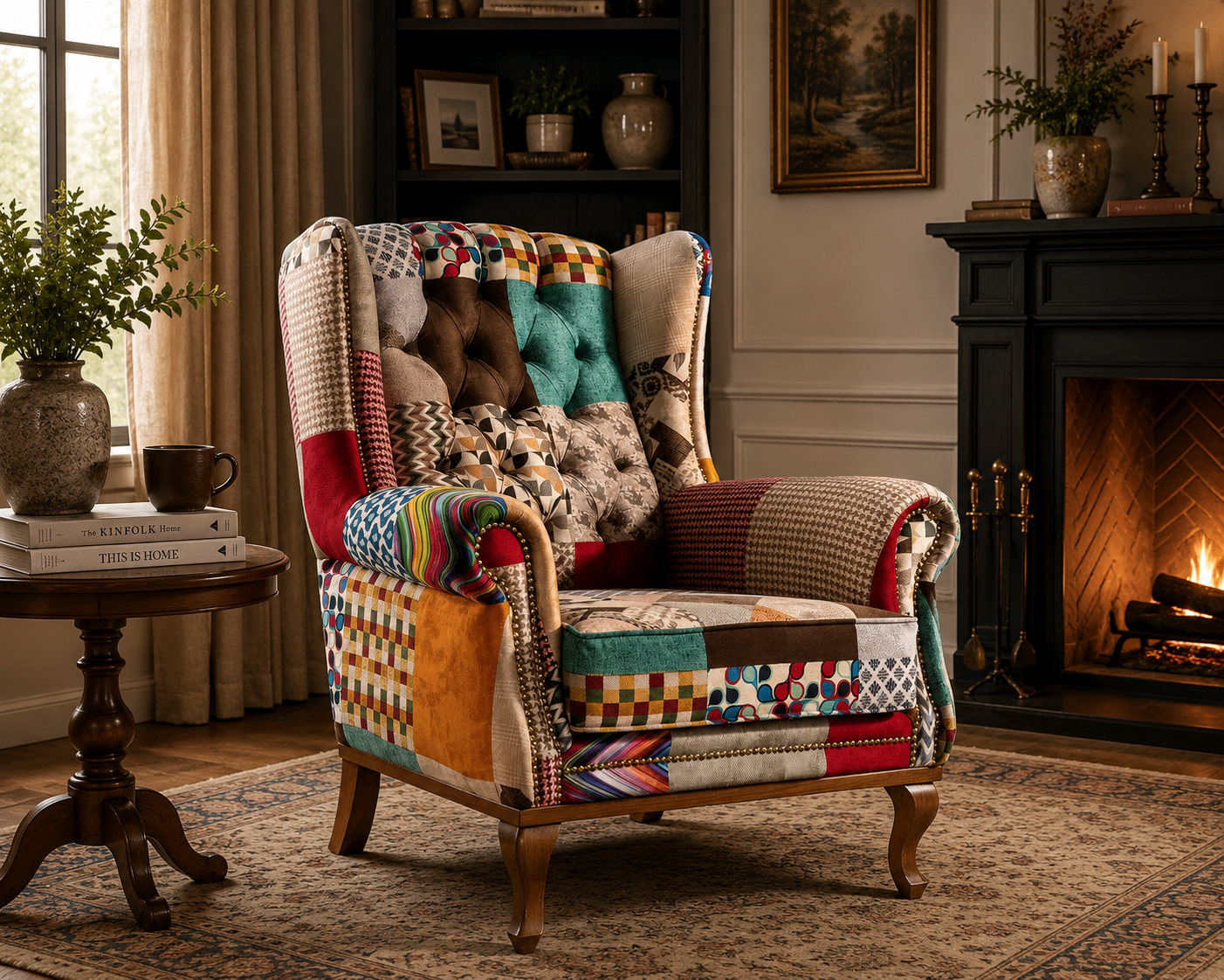 Quinn Multi Coloured Patchwork Chair