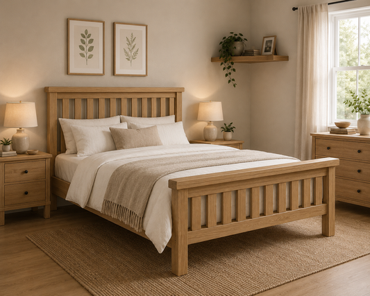 Toronto Bed Frame - Oak (3x Size Options)
