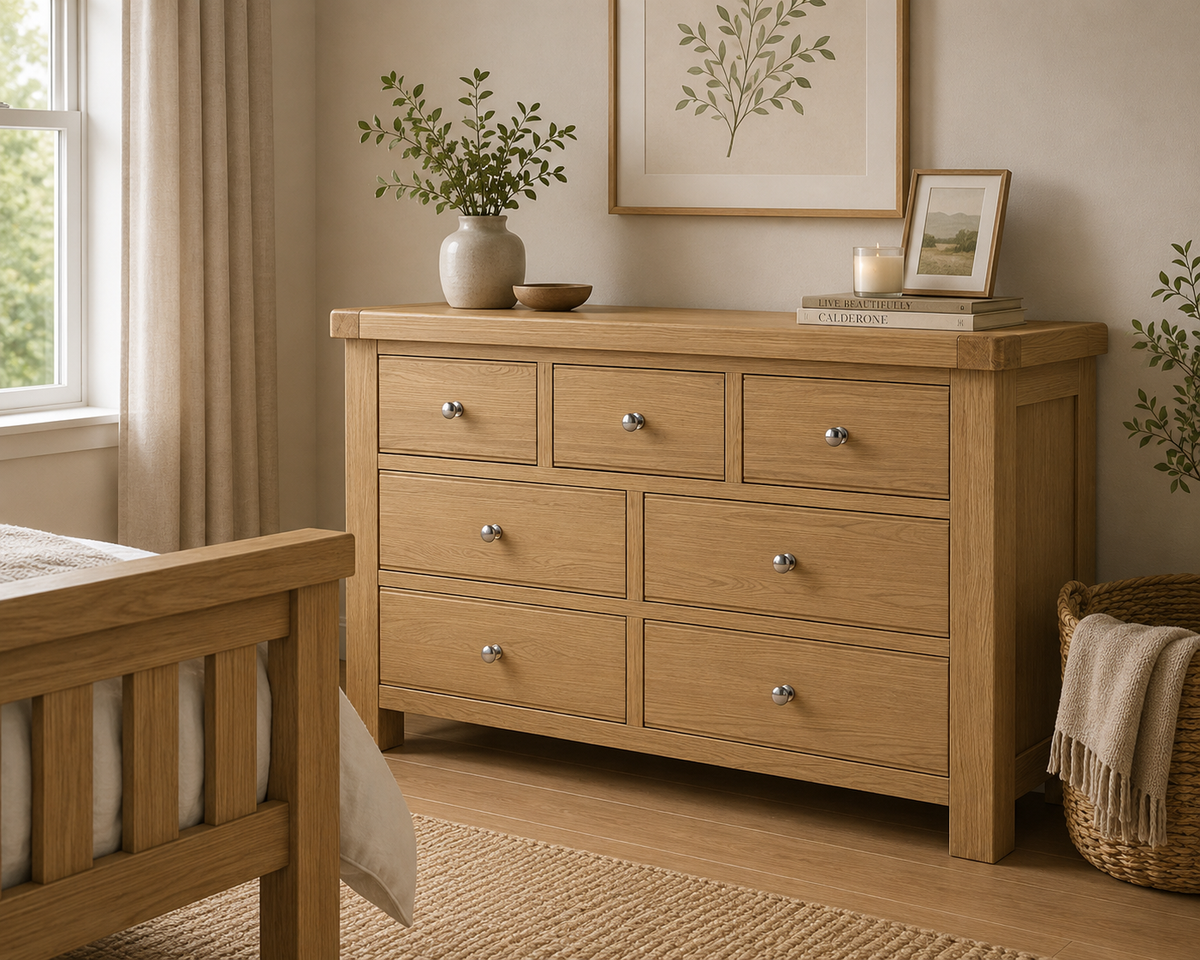 Toronto Seven Drawer Chest - Oak