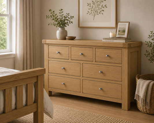 Toronto Seven Drawer Chest - Oak