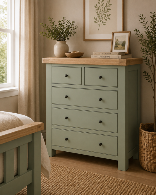 Toronto Five Drawer Chest - Sage & Oak