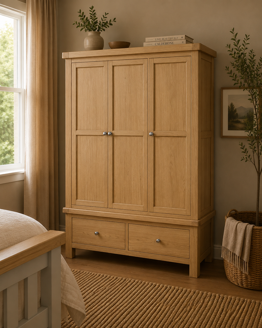 Toronto Triple Wardrobe - Oak