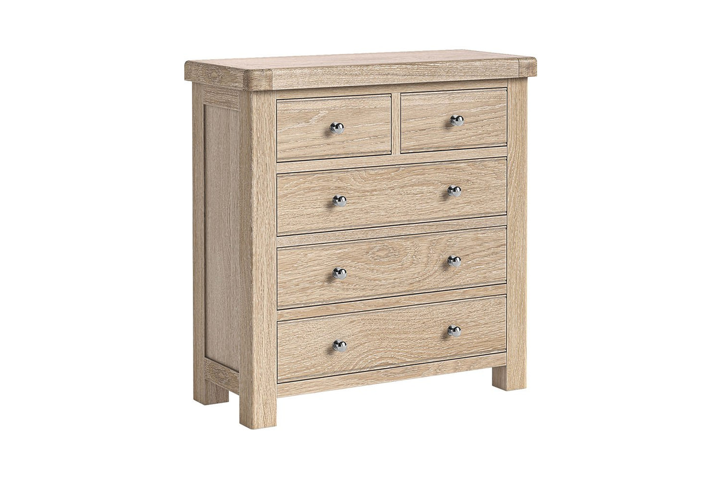 Toronto Five Drawer Chest - White Wash