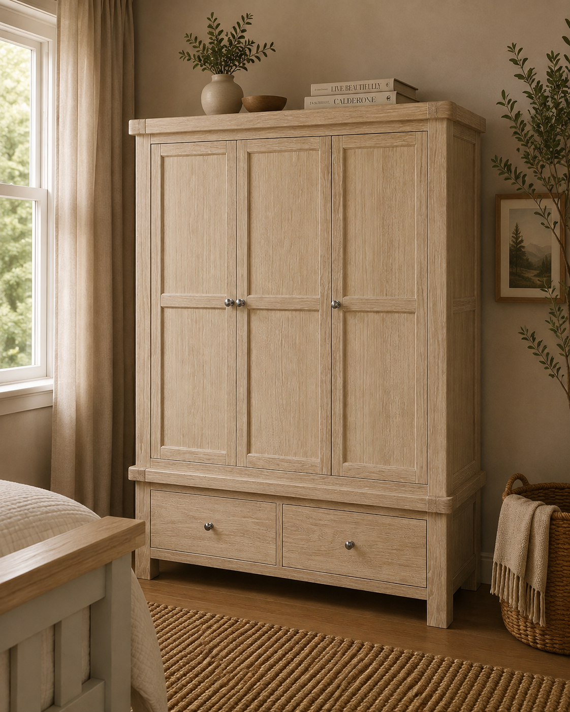 Toronto Triple Wardrobe - White Wash