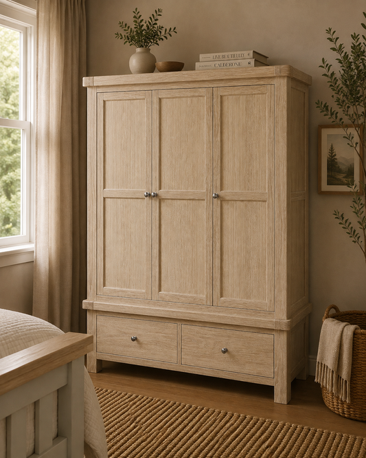 Toronto Triple Wardrobe - White Wash