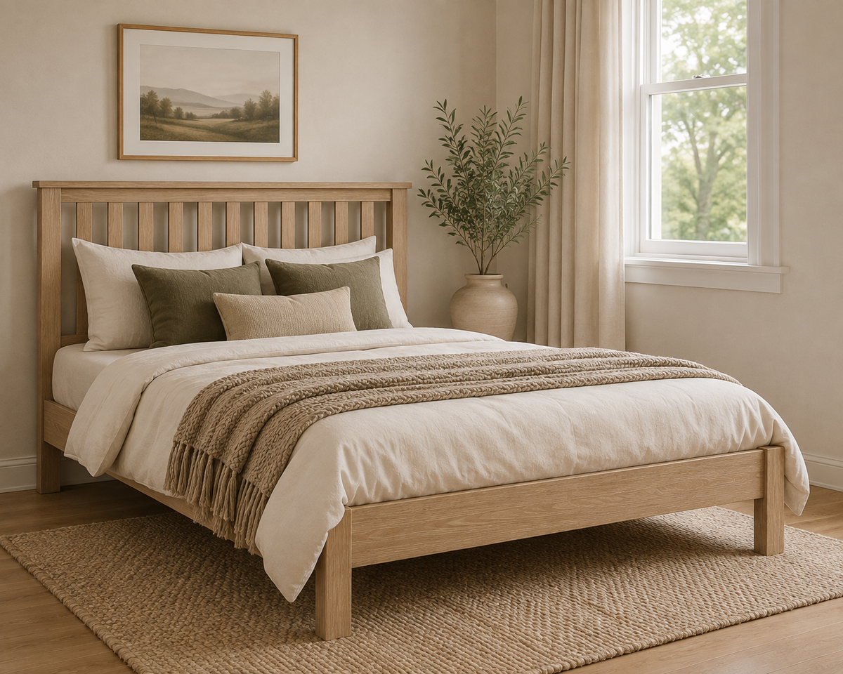 Country Oak Bed Frame - Oak (Size Options)