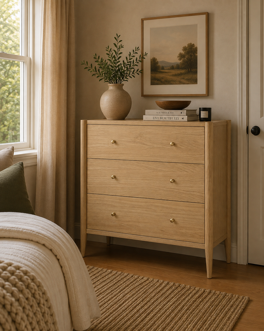 Paris Three Drawer Chest - Light Oak