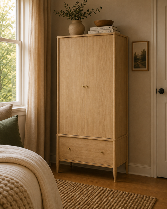 Paris Double Wardrobe - Light Oak