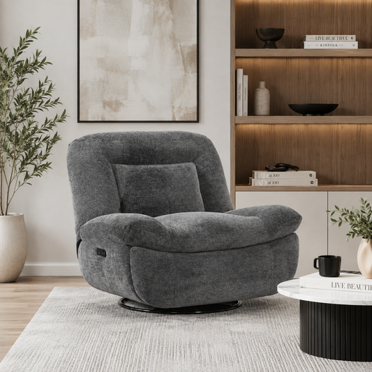 Dalton Electric Recliner - Dark Grey