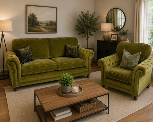 Tara Buttoned Arm Sofa Collection