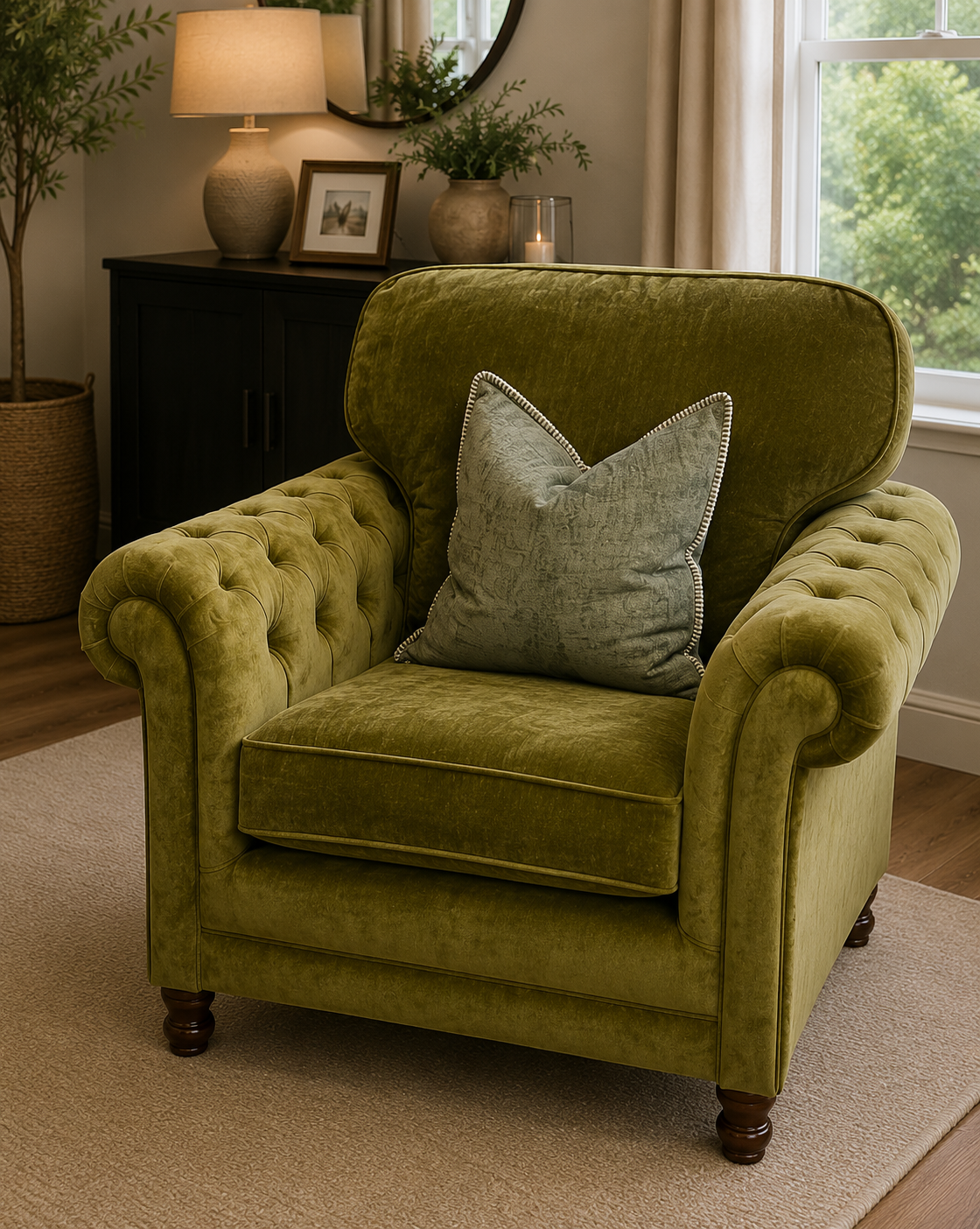 Tara Buttoned Arm Sofa Collection