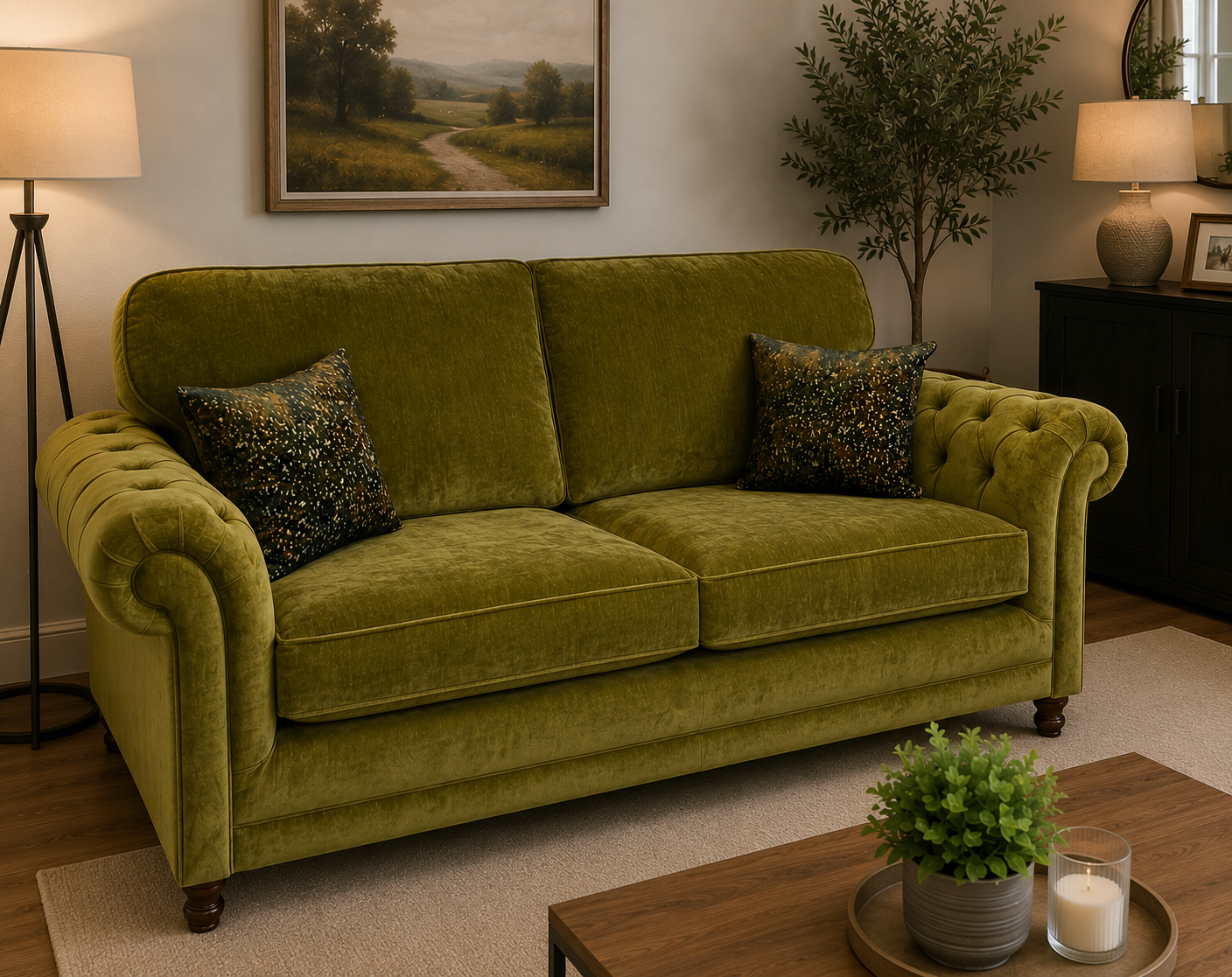 Tara Buttoned Arm Sofa Collection