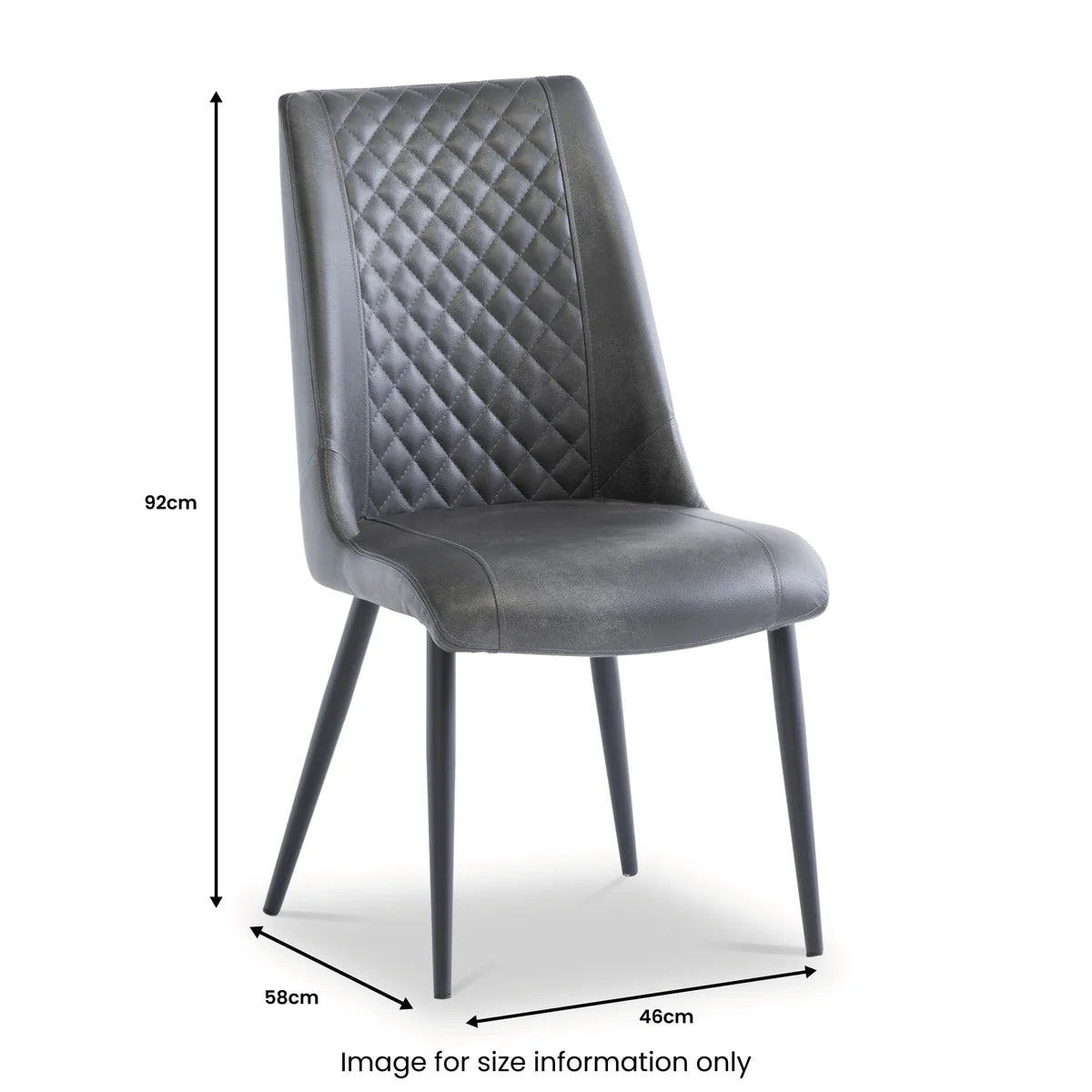 Amber Dining Chair - Charcoal