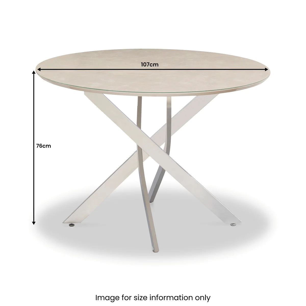 Carlow 107cm Round Dining Table - Stone