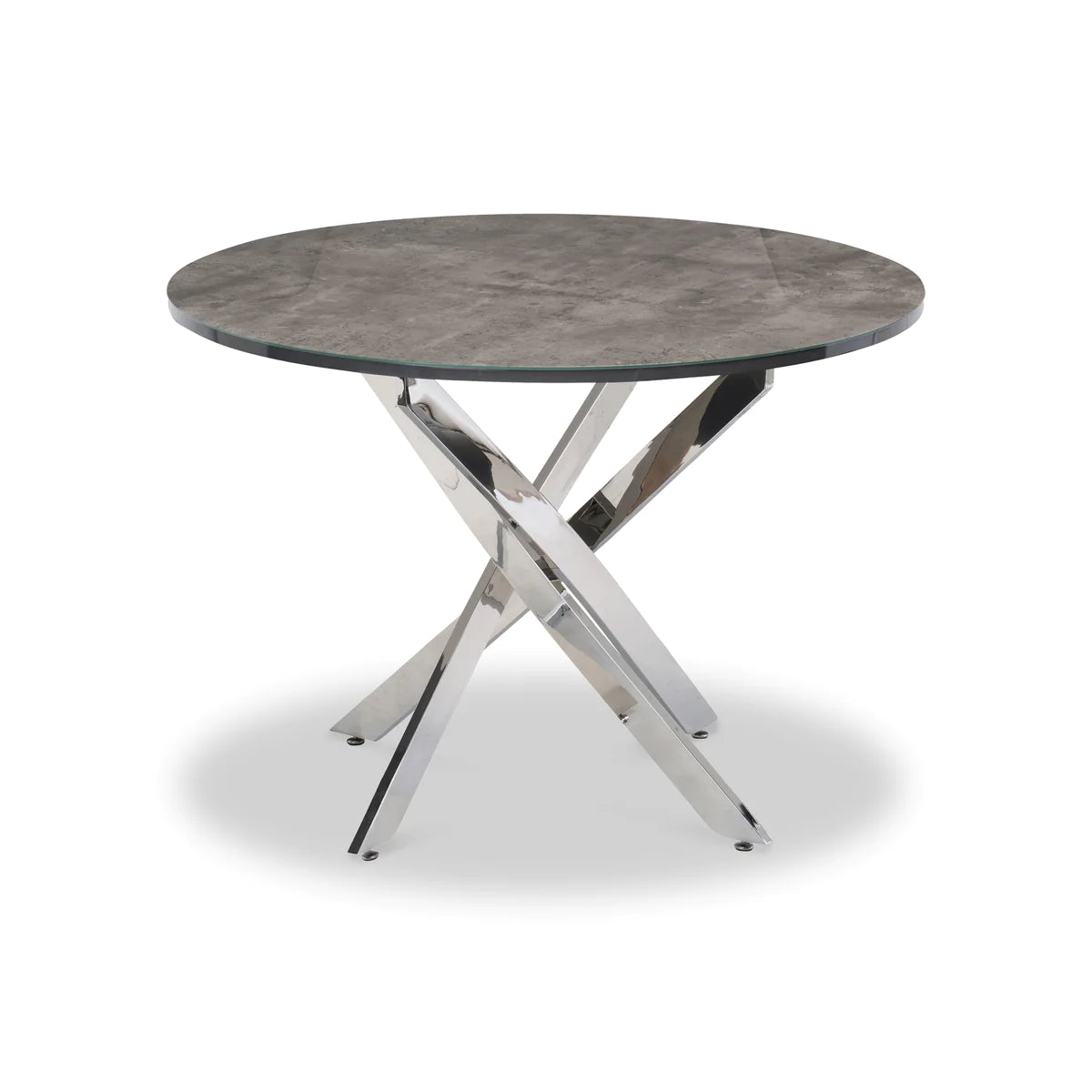 Carlow 107cm  Round Dining Table - Charcoal