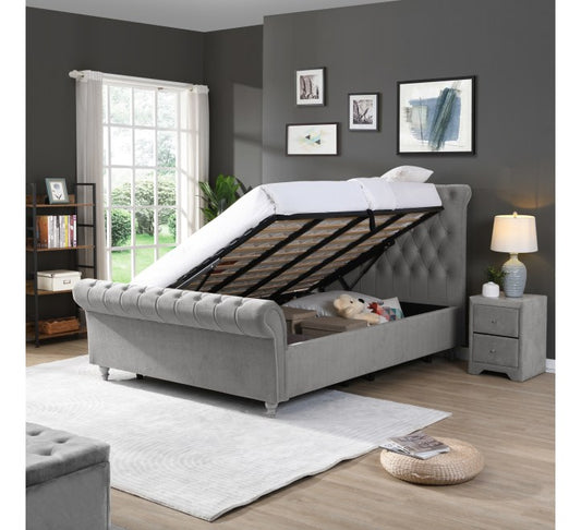 Danny Ottoman Bedframe - Silver