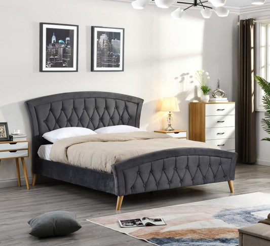 Barton Bed Frame - Dark Grey