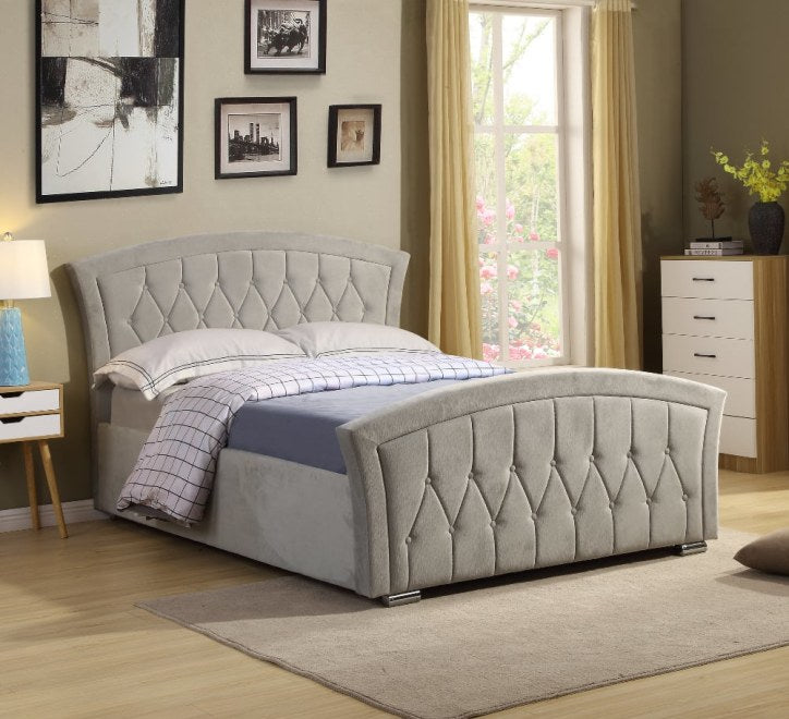 Alberta Ottoman Bed Frame - Grey