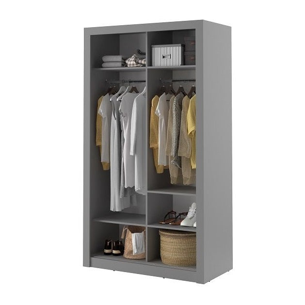 Copenhagen 1.2m Sliding Wardrobe - Grey