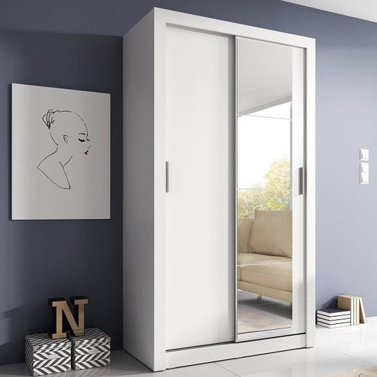 Copenhagen 1.2m Sliding Wardrobe - White